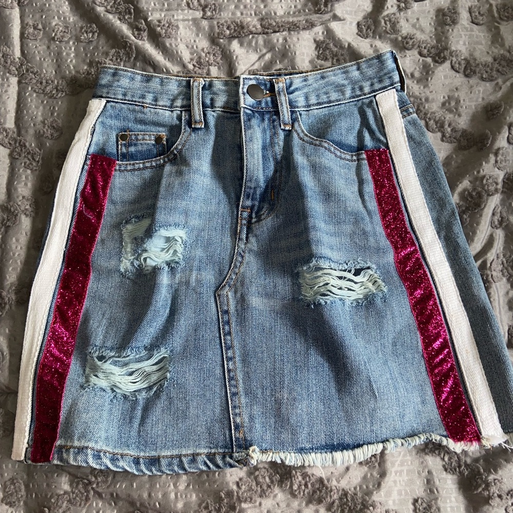 Fashion Nova jean skirt